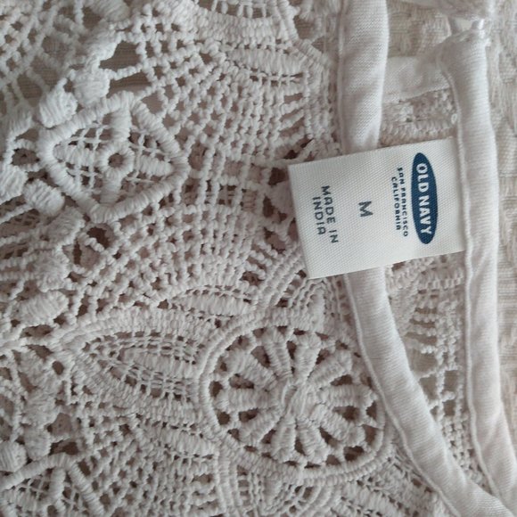 Old Navy Rayon Lace-Yoke Blouse/Tunic - Picture 2 of 5